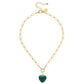 Audrey Heart Necklace - Malachite