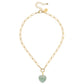 Audrey Heart Necklace - Green Jade