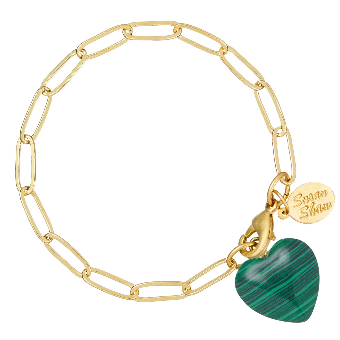 Audrey Heart Bracelet - Malachite