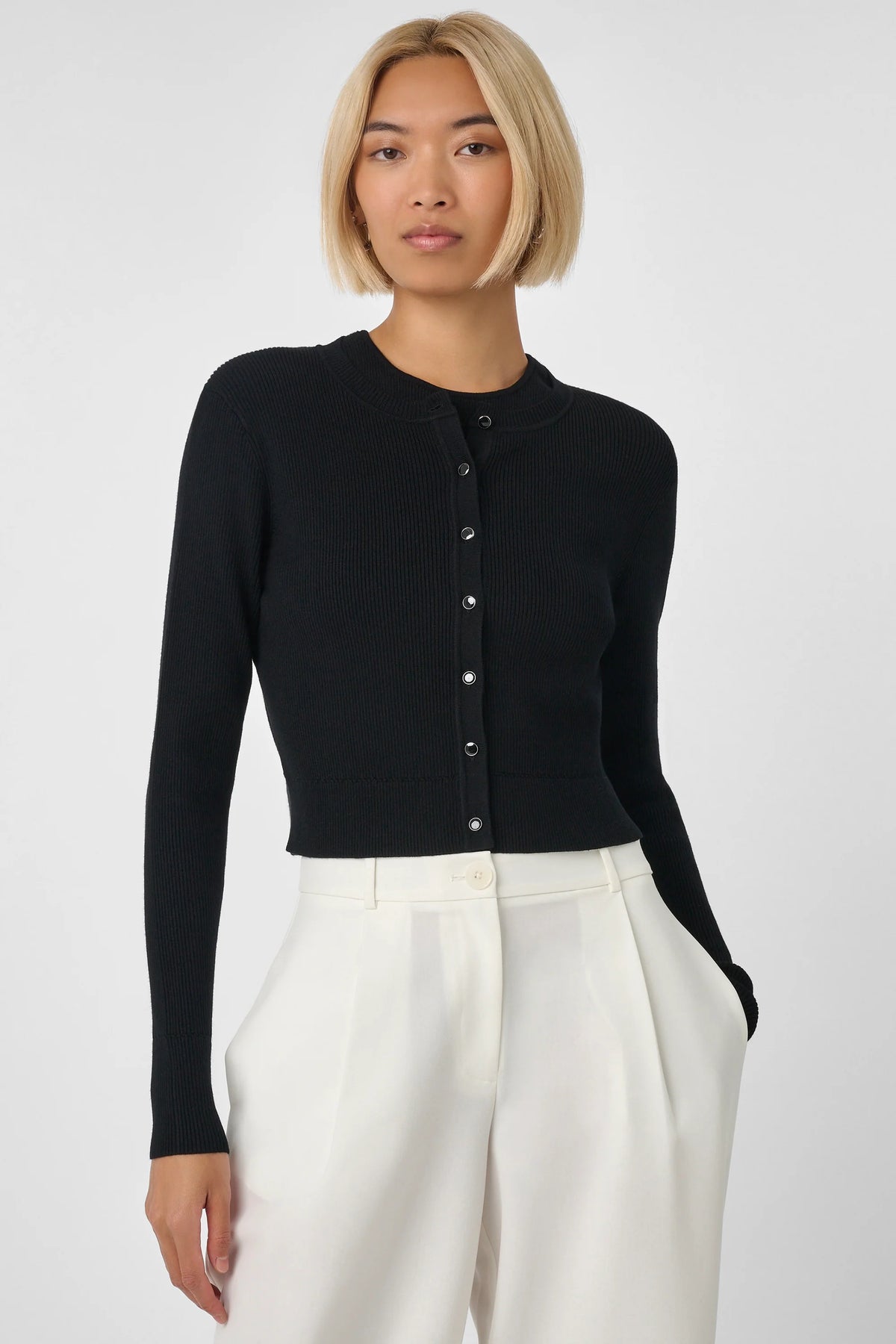 Jet Zoe Cropped Fitted Cardigan