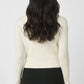 Ivory Zoe Cropped Fitted Cardigan