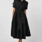 Jet Megan Short Sleeve Tie-Front Midi Shirt Dress