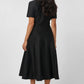 Jet Megan Short Sleeve Tie-Front Midi Shirt Dress
