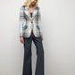 Plaid One Button Jacket