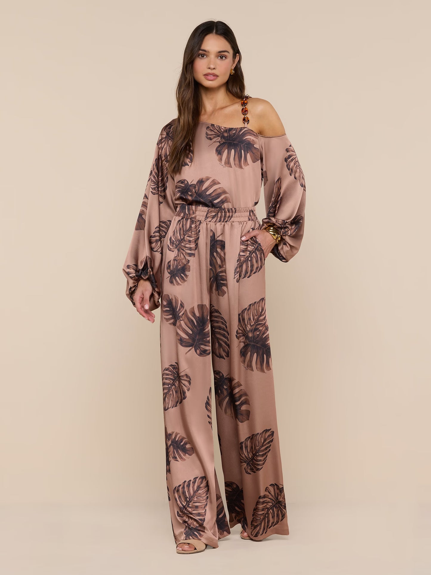 Lillian Satin Wide Leg Pant