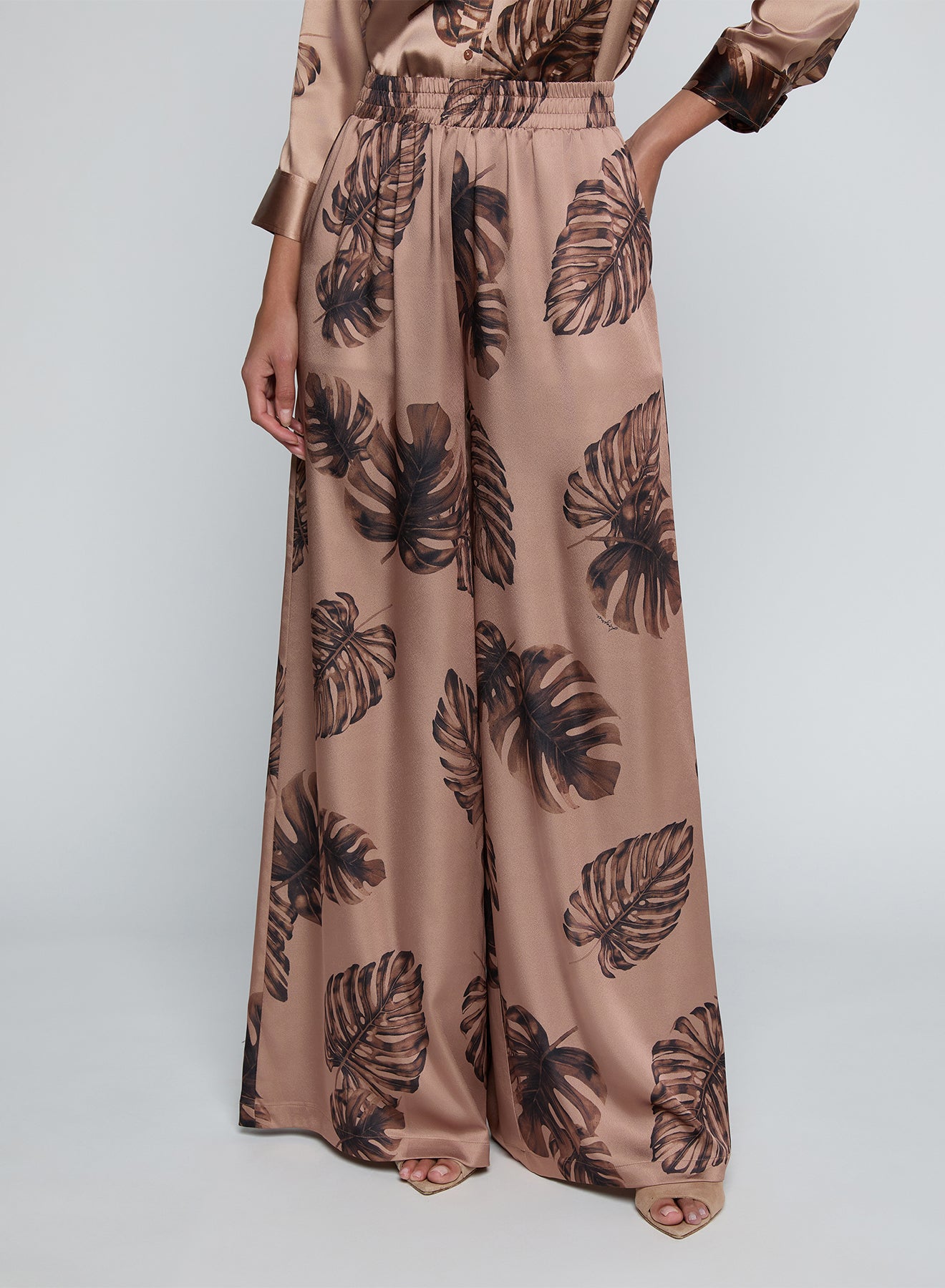Lillian Satin Wide Leg Pant