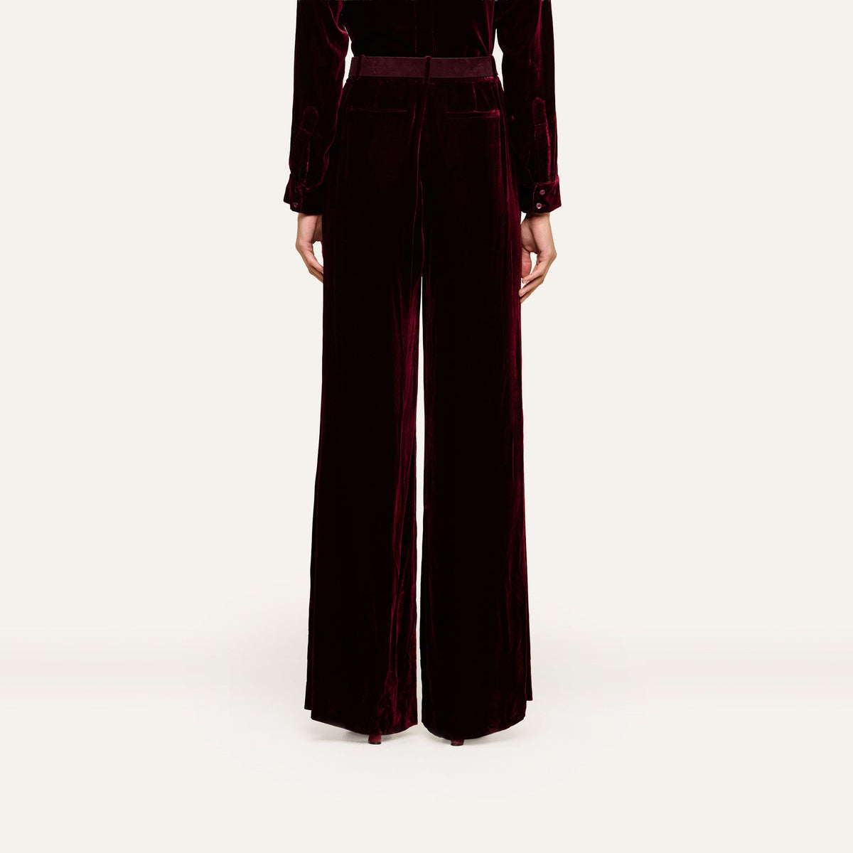 Deep Port Pilar Velvet Wide-Leg Pant