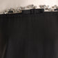 Cream Black Patch Statement Drape Dress