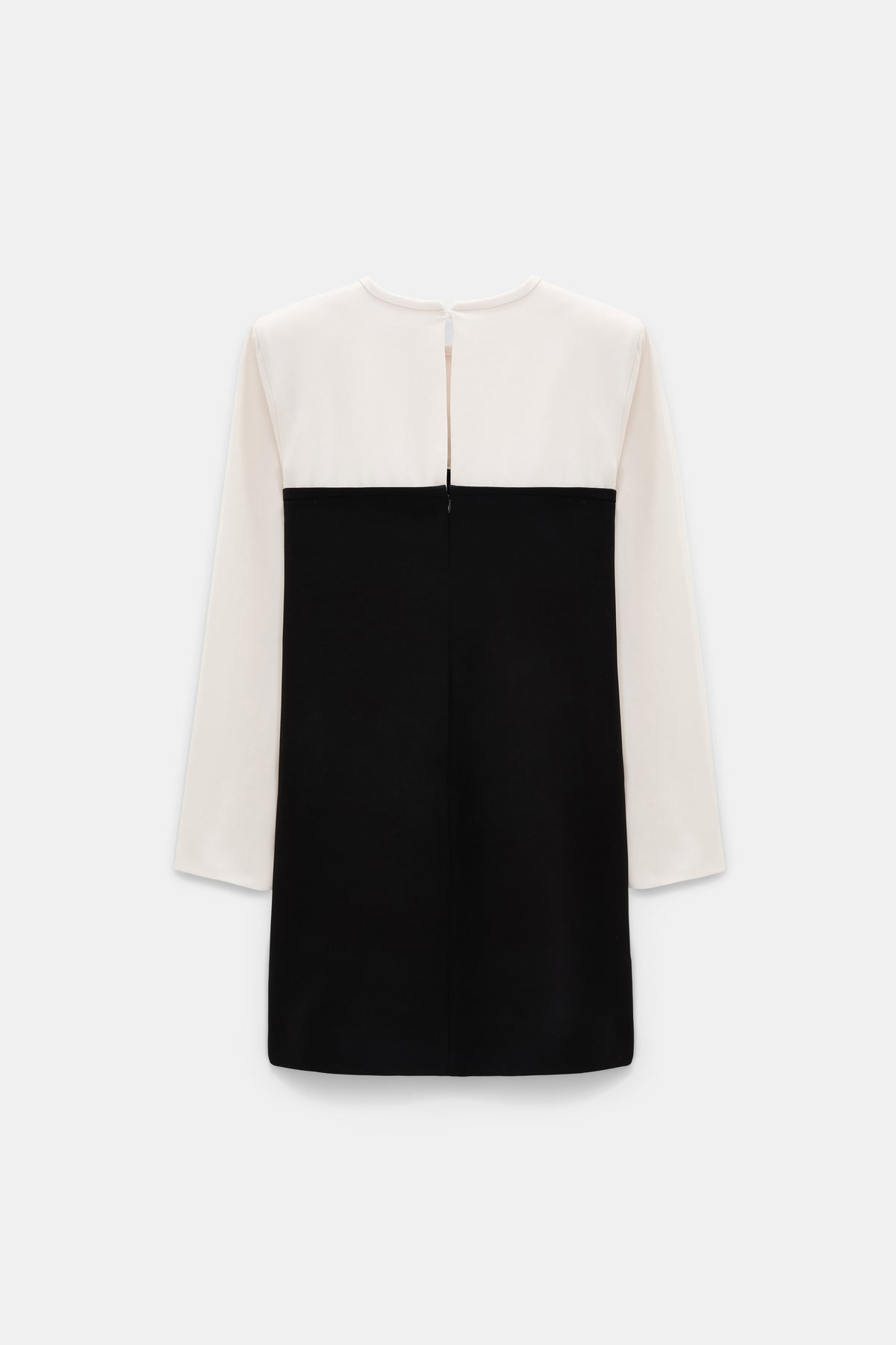 Cream Black Patch Statement Drape Dress