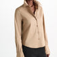 Almond Poplin Love Blouse