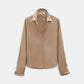 Almond Poplin Love Blouse