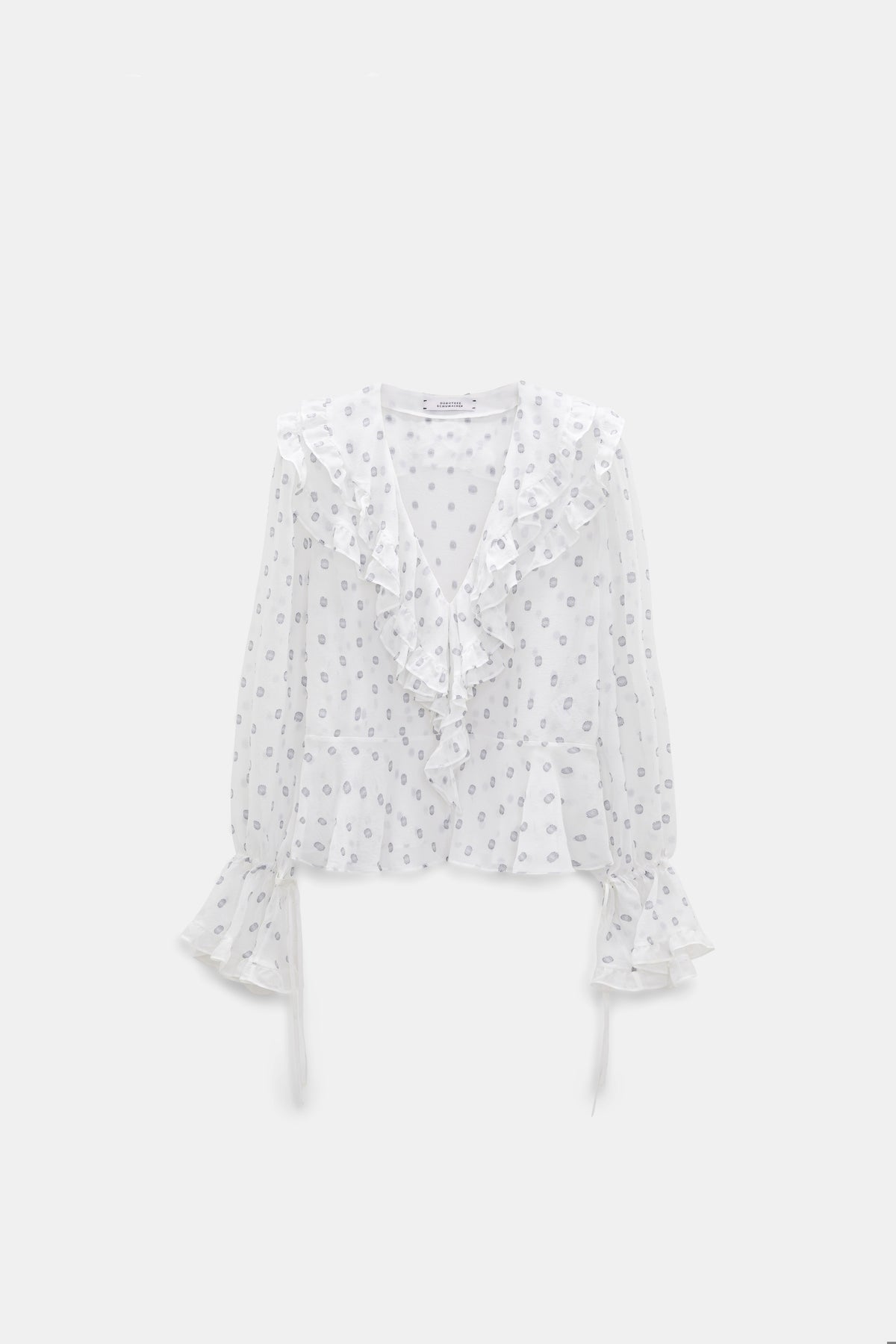 Camellia White Sheer Spark Blouse