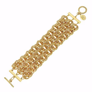 Gld Triple Row Bracelet