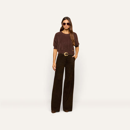 Coffee Bean Livvy Suede Trouser
