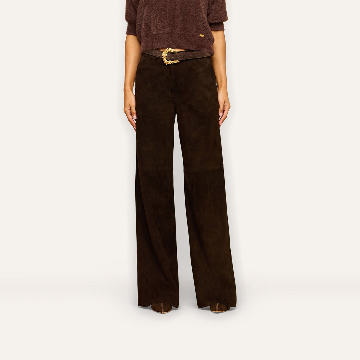 Coffee Bean Livvy Suede Trouser