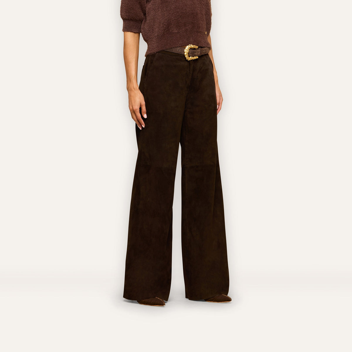 Coffee Bean Livvy Suede Trouser
