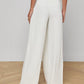 Nova Pleated Wide-Leg Pant in Ivory