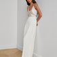 Nova Pleated Wide-Leg Pant in Ivory