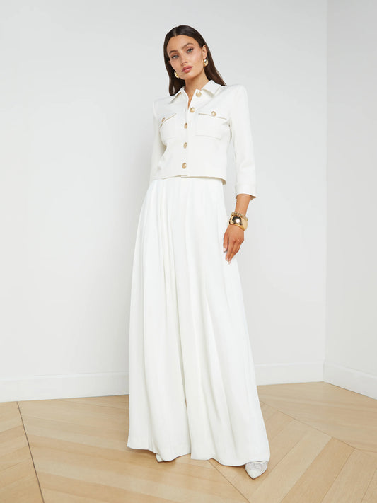 Nova Pleated Wide-Leg Pant