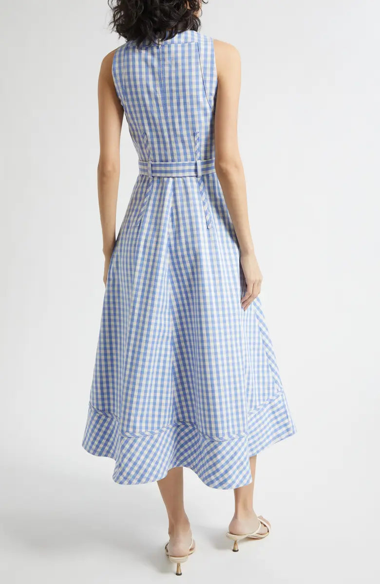 GINGHAM DENIM ZELDA DRESS