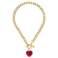 Stone Heart Toggle Necklace