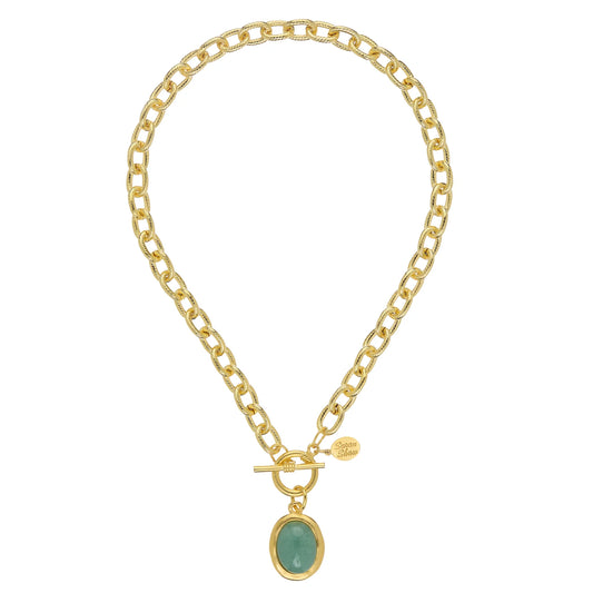 Caroline Toggle Necklace - Jade