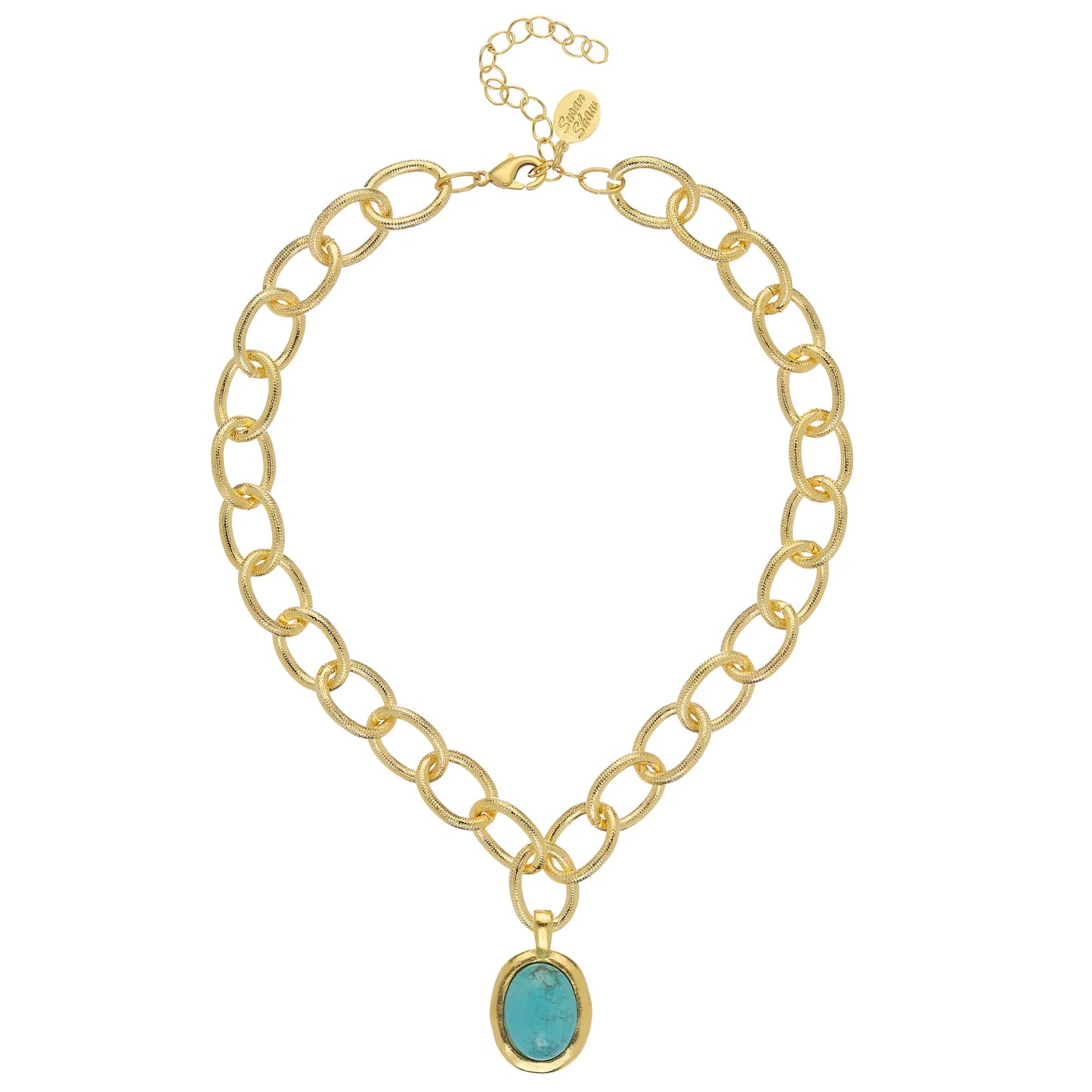 Caroline Loop Chain Necklace - Turquoise