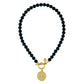Coin Toggle Onyx Necklace