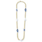 Blue & White Chain Wrap Necklace