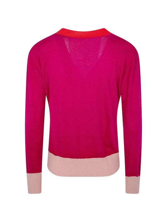 Hot Pink Split Cardigan