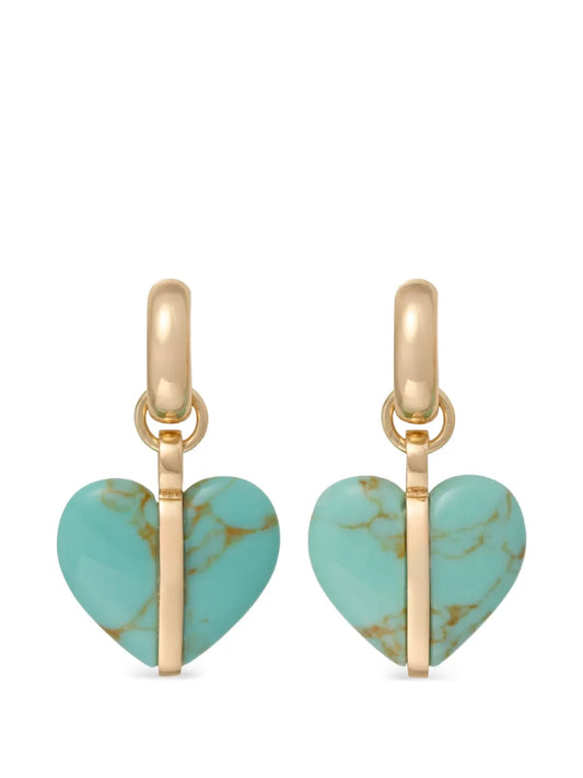 The Stone Mini Heart Earrings
