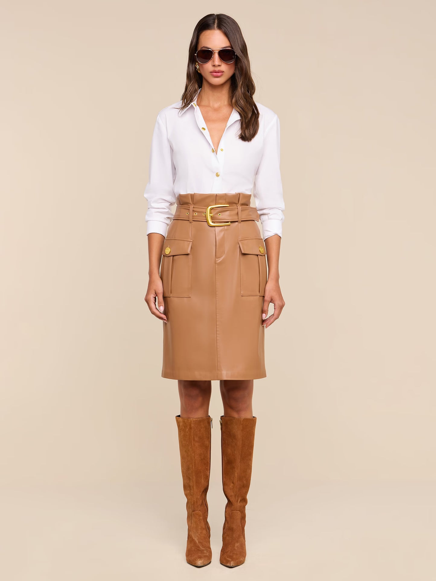 Kaelis Vegan Leather Skirt