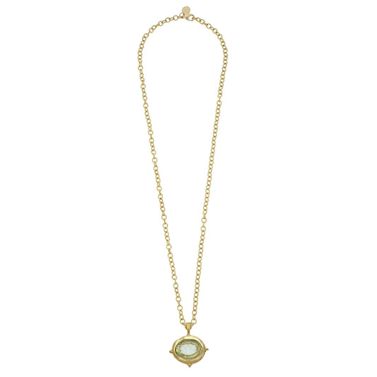 30" Clear Venetian Glass Bee Large Necklace