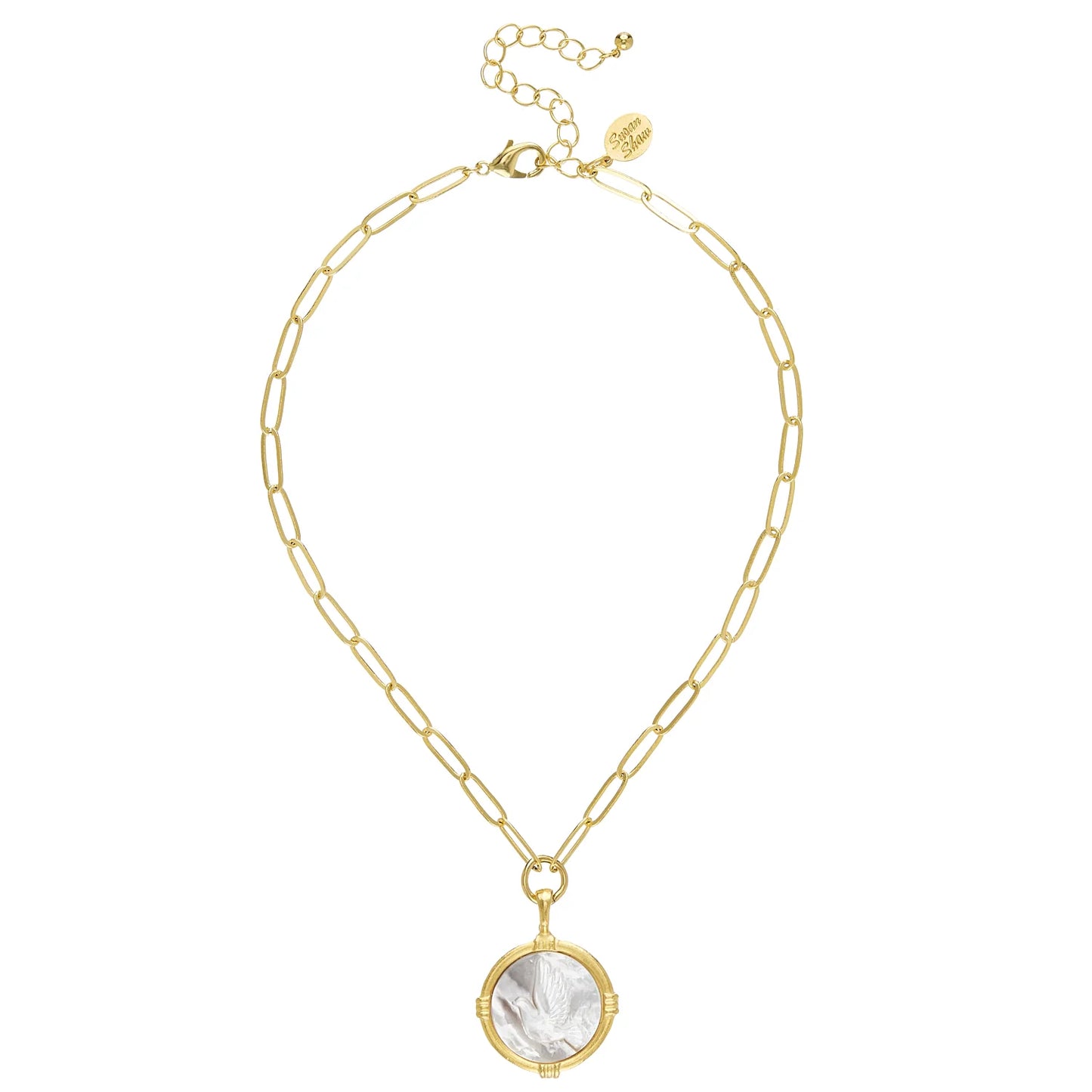 Ida Engraved Dove Necklace