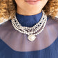 Pearl Cab Silver Multi-Strand Necklace