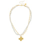 Piper Cross Paperclip Necklace