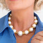 Cotton Pearl Link Necklace