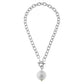 Cotton Pearl Toggle Necklace - Silver