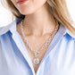 Silver Bee Intaglio Toggle Necklace