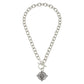Silver Bee Intaglio Toggle Necklace