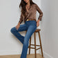 Dani Silk Sleeve Blouse - Brown