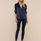 Dani Silk Blouse - Midnight