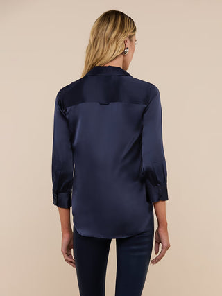 Dani Silk Blouse - Midnight