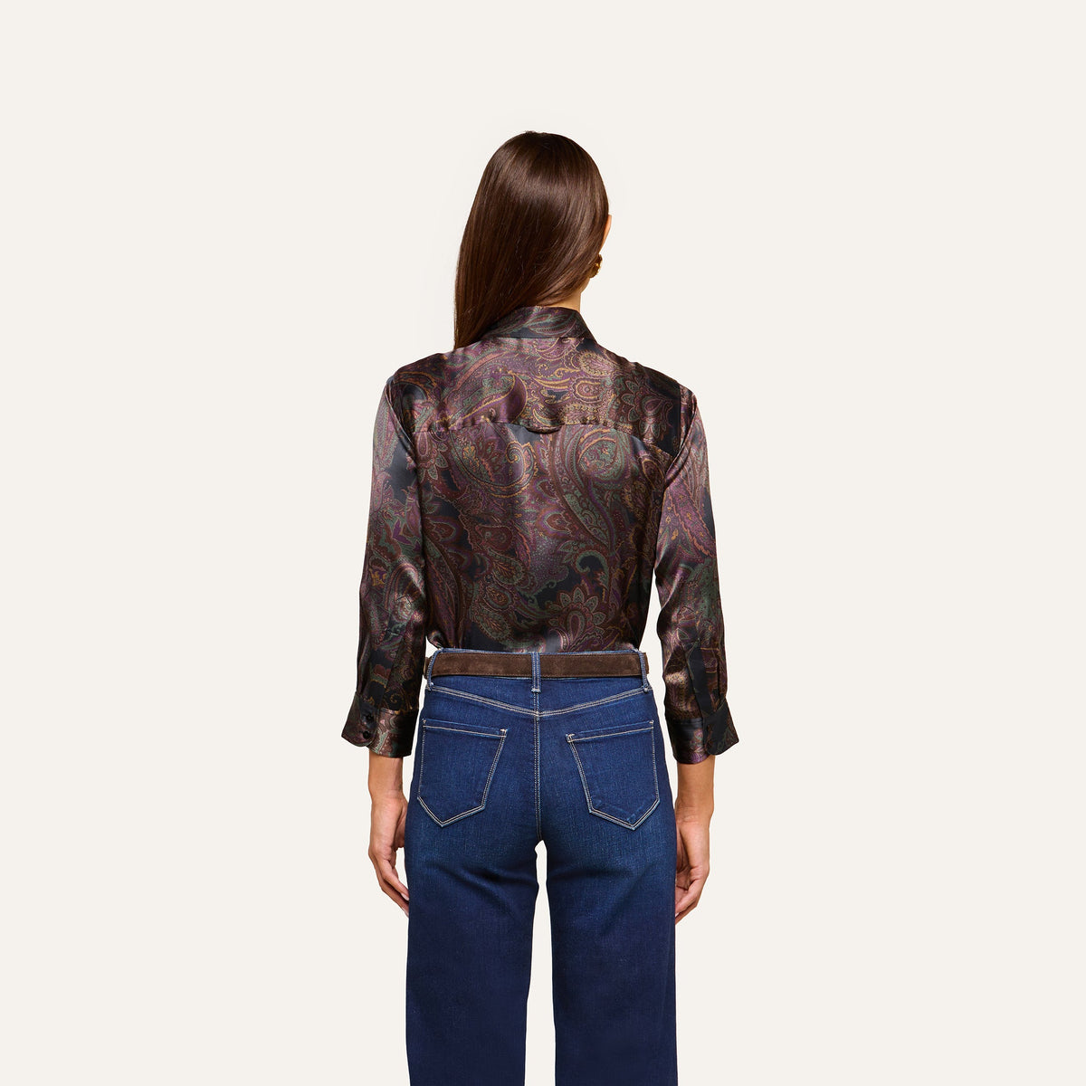 Midnight Paisley Dani Silk Blouse
