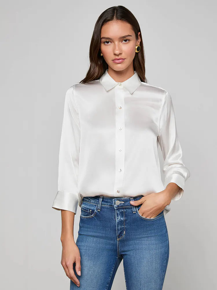 Dani Silk Blouse - Ivory
