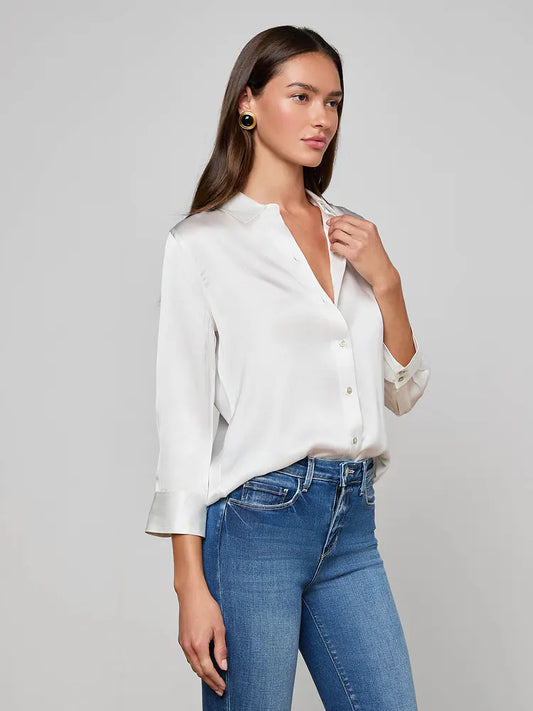 Dani Silk Blouse - Ivory