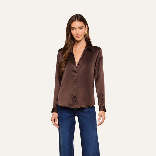 Dark Java Tyler Silk Blouse