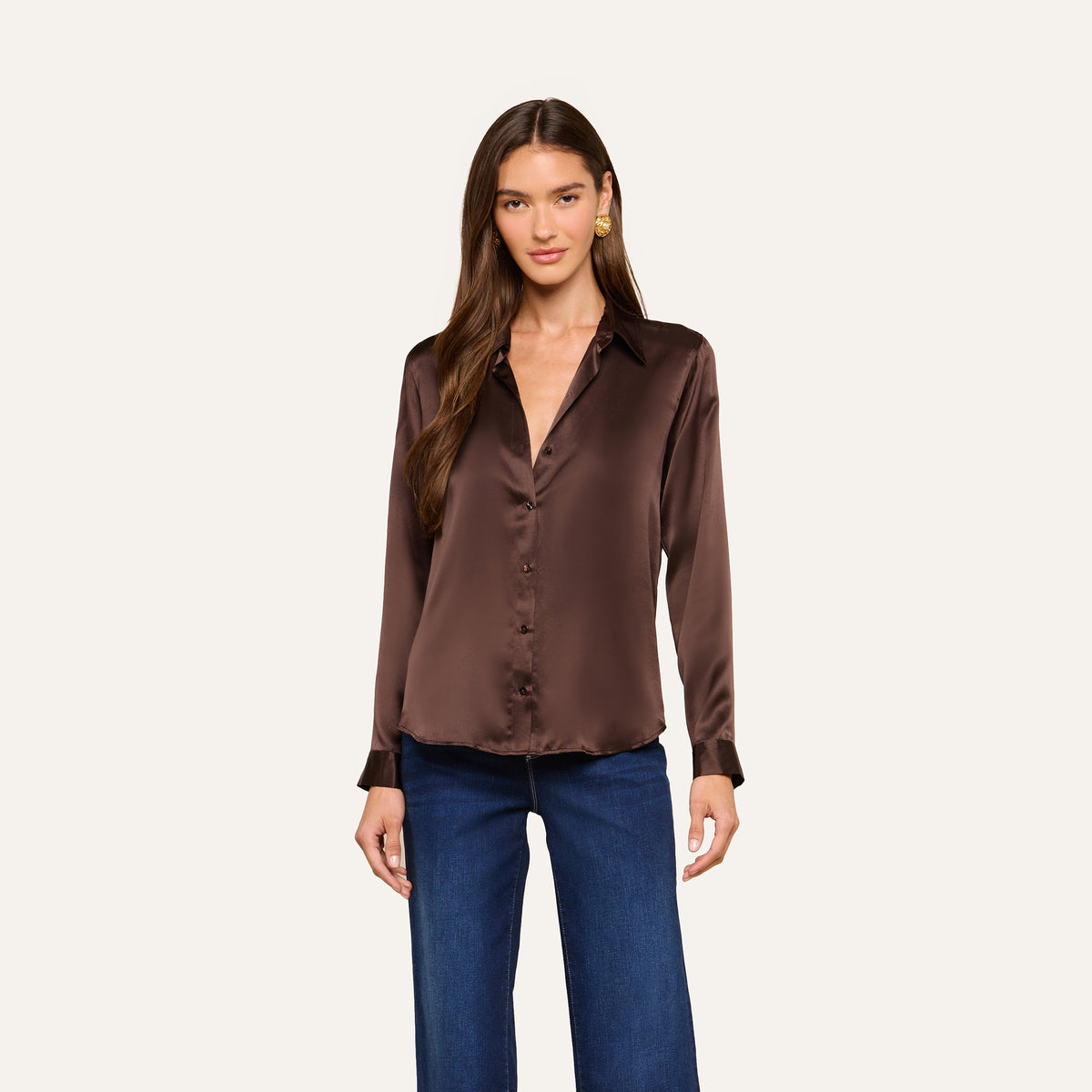 Dark Java Tyler Silk Blouse
