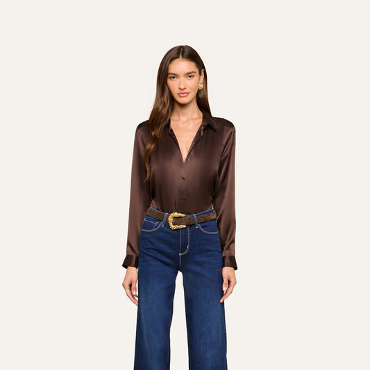 Dark Java Tyler Silk Blouse
