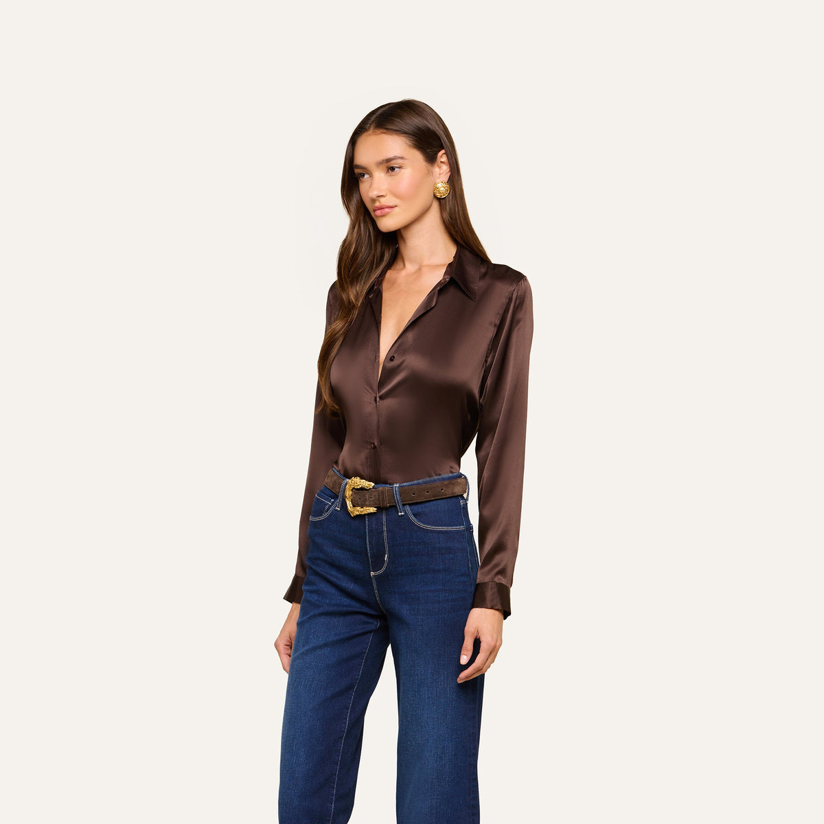 Dark Java Tyler Silk Blouse